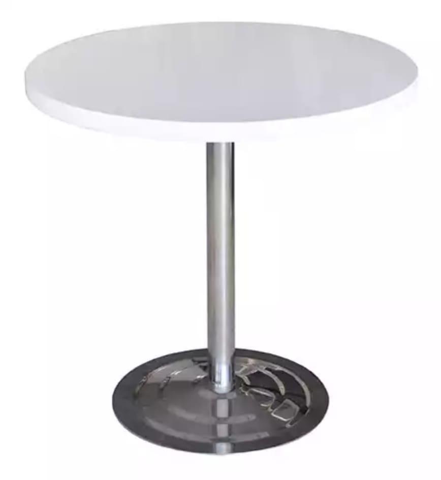 Metal ayaklı yuvarlak ahşap masa