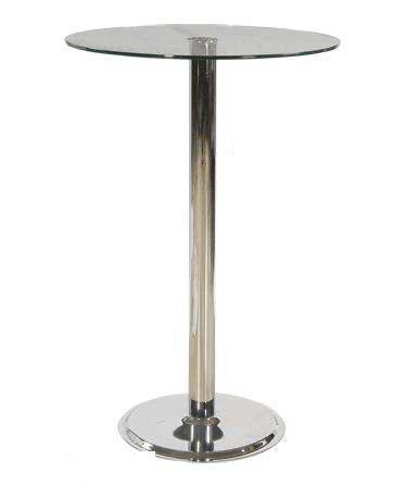 Metal ayaklı cam bar masası