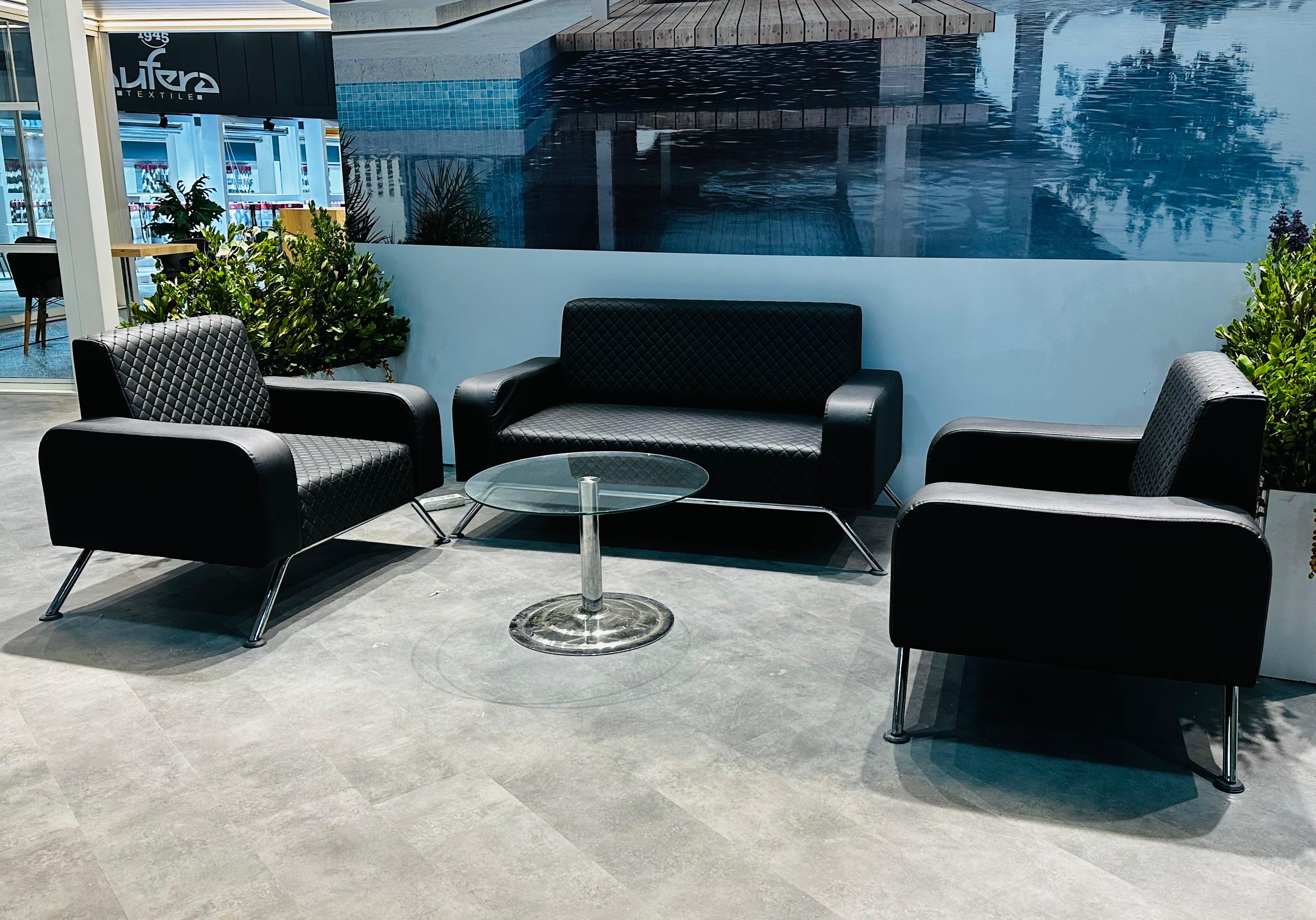 Lüks siyah koltuk takımı